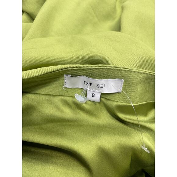 The Sei 'Asymmetric' Green Gathered Dress Size 6 - Picture 4 of 5